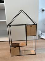 Huisvormige wandrek met bakjes, Huis en Inrichting, Woonaccessoires | Wandplanken en Boekenplanken, Ophalen, Zo goed als nieuw
