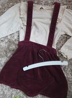 Lindex Wijnrood Corduroy Salopette Jurk Rok 110 116, Lindex, Zo goed als nieuw, Jurk of Rok, Verzenden