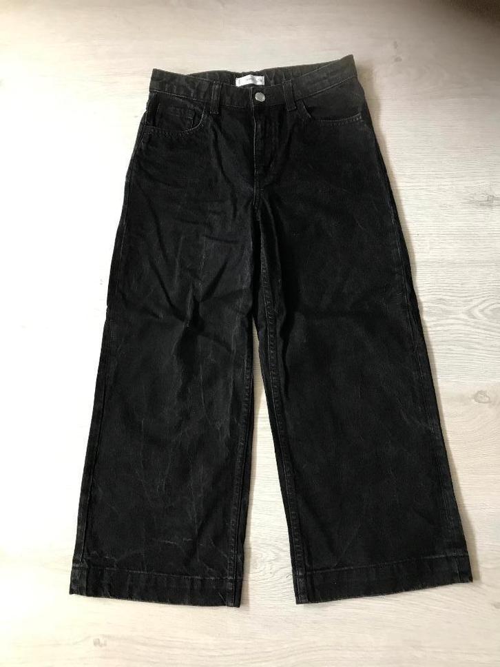 zwarte (spijker?) broek (Ming) 152, Kinderen en Baby's, Kinderkleding | Maat 152, Gebruikt, Meisje, Broek, Ophalen of Verzenden