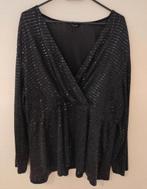 Zwarte Glitter Top - Maat XL, Zwart, Maat 46/48 (XL) of groter, Ophalen of Verzenden, Zo goed als nieuw