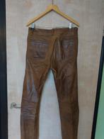 Vintage leren broek, Verzenden, Gedragen, Bruin