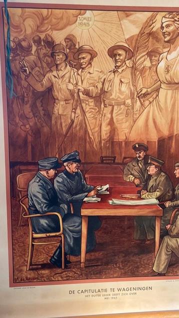 Unieke schoolkaart: De capitulatie te Wageningen beschikbaar voor biedingen