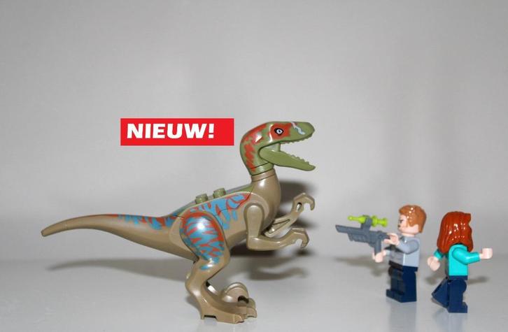 Jurassic World Park Dinosaurus Velociraptor raptor TAUPE, Kinderen en Baby's, Speelgoed | Actiefiguren, Nieuw, Ophalen of Verzenden