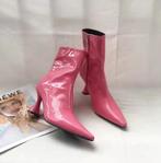 Roze glimmende dames enkellaarzen lage laarzen laarsjes lak, Verzenden, Nieuw, Roze, Lage of Enkellaarzen