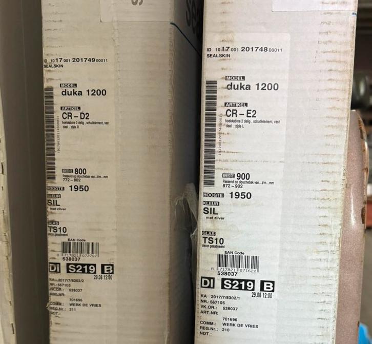 Sealskin Duka 1200 douchecabine 80x90cm – nieuw in doos, Huis en Inrichting, Badkamer | Badkamermeubels, Zo goed als nieuw, Overige typen