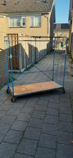 Rolcontainer meubelkar transportkar, Doe-het-zelf en Verbouw, Transportwagens, 100 liter of meer, Ophalen, Gebruikt, Transportkar