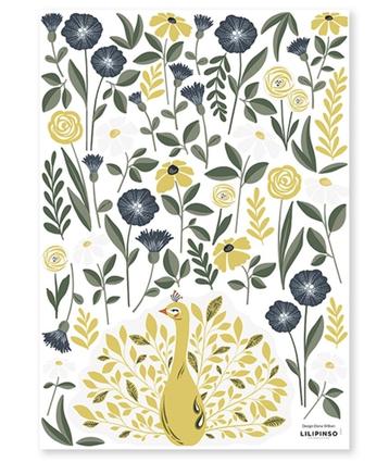 Muursticker Wandsticker Sticker Pauw Bloemen Lilipinso beschikbaar voor biedingen