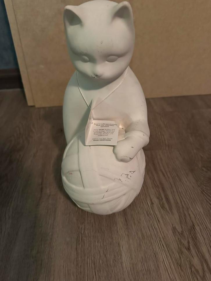 Schattig Kattenbeeld Gilde Sculpture Collectie, Tuin en Terras, Tuinbeelden, Gebruikt, Dierenbeeld, Beton, Ophalen