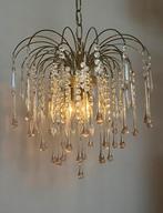 Vintage Murano roze Teatdrop kroonluchter hanglamp kristal, Huis en Inrichting, Lampen | Kroonluchters, Ophalen of Verzenden, Baak