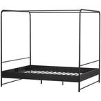 Vtwonen hemelbed Bunk, Huis en Inrichting, Slaapkamer | Bedden, Ophalen, Zwart, Tweepersoons, Zo goed als nieuw