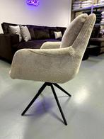 ACTIE Luxe Velvet Teddy Eetkamerstoel Monica Draaibaar Beige, Huis en Inrichting, Stoelen, Overige kleuren, Drie, Info@oosterbaanwonen.nl