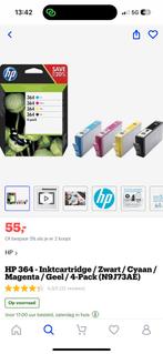 364 originele zwart/cyaan/magenta/gele inktcartridges, 4-pac, Computers en Software, Printerbenodigdheden, Cartridge, HP, Ophalen of Verzenden