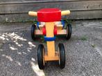 Houten loopfiets met laadbak, Kinderen en Baby's, Speelgoed | Buiten | Voertuigen en Loopfietsen, Ophalen, Gebruikt, Loopfiets