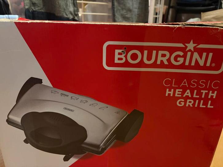 Contactgrill Bourgini, Witgoed en Apparatuur, Contactgrills, Zo goed als nieuw, Ophalen of Verzenden