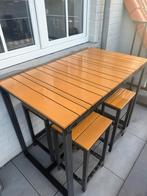 Bartafel + 4 stoelen, Tuin en Terras, Ophalen, 4 zitplaatsen, Tuinset, Nieuw