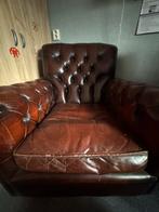 2 Chesterfield Fauteuils - Weg wegens nieuw interieur samen, Huis en Inrichting, Fauteuils, Ophalen, Gebruikt, Leer, 75 tot 100 cm