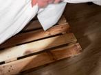 Pallet bed 160x200, Ophalen, Gebruikt, Bruin, Steigerhout