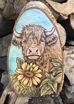 Houten Schijf met Schotse Hooglander, Ophalen of Verzenden, Nieuw