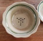 Vintage fruittestje, lekschaal met onderschotel Flora Gouda, Ophalen of Verzenden