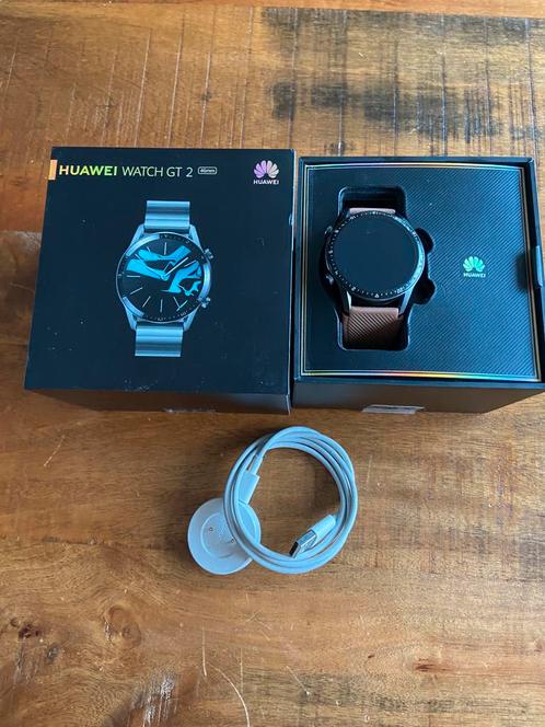 HUAWEI watch GT 2, Sieraden, Tassen en Uiterlijk, Smartwatches, Zo goed als nieuw, Android, Zwart, Verzenden
