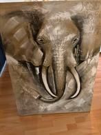 Schilderij Olifant 3D, Ophalen, Zo goed als nieuw, Schilderij, 75 cm of meer