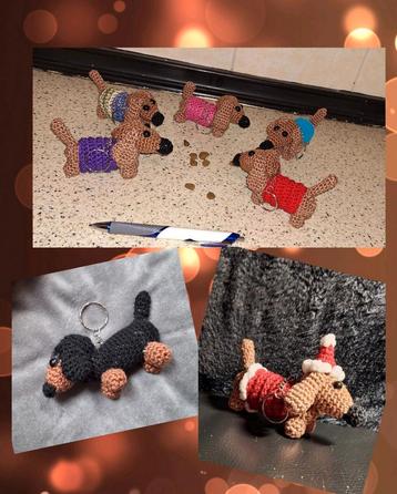 Sleutelhanger tashanger Teckel Dachshund  beschikbaar voor biedingen