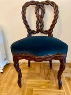 Antieke barok stoel met gedraaide details - fluweel, Ophalen