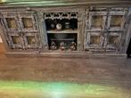 Mooie houten india’s dressoir, Gebruikt, 150 tot 200 cm, 25 tot 50 cm, Ophalen