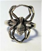 Leuke ring met grote spin, 925 zilver. (6785-1840), Sieraden, Tassen en Uiterlijk, Ringen, Ophalen, Zo goed als nieuw, 17 tot 18