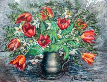 Jacomiene Scheele (1917-1980) - Tulpen in tinnen kan ‘64 beschikbaar voor biedingen