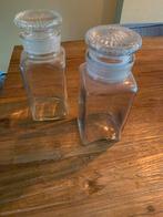 Vintage Antoine Snoeppotten / Wekflessen €15 per stuk, Ophalen, Gebruikt, Schaal, Vierkant