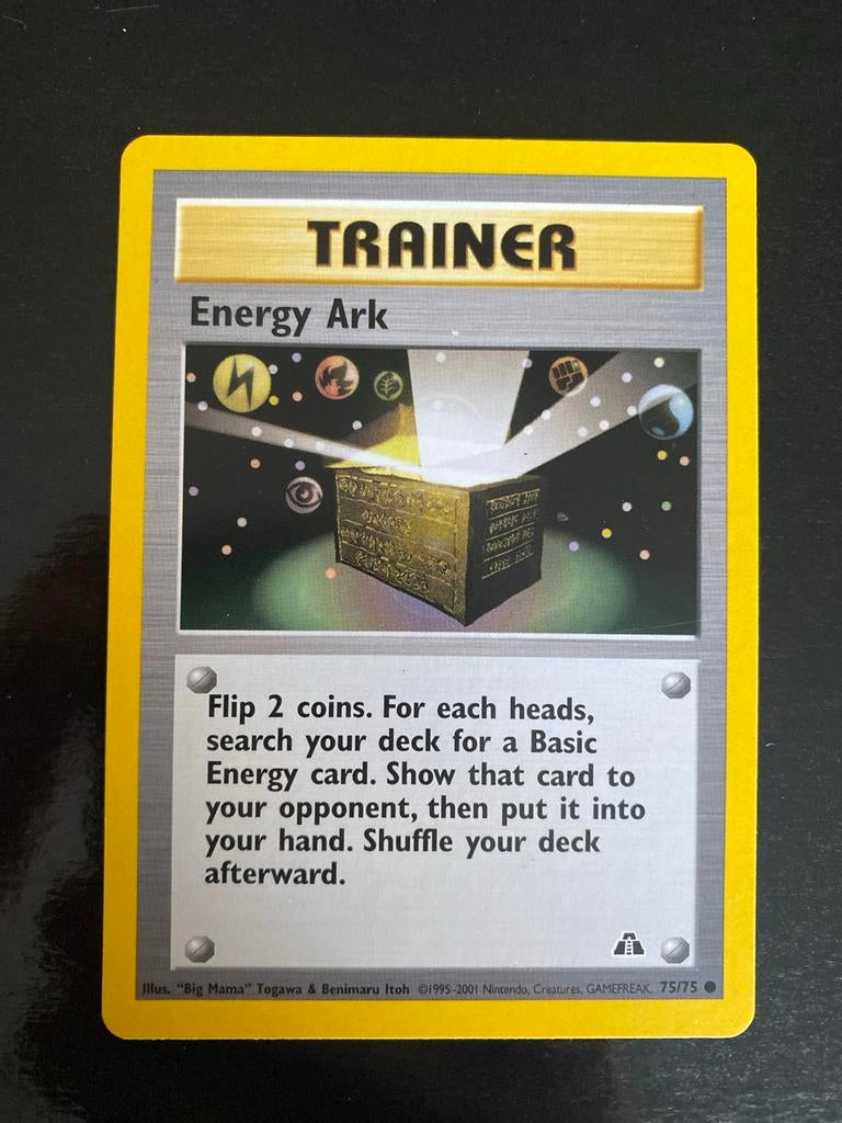 Energy Ark 75/75 common Pokémon Neo Discovery NM/M!, Ophalen of Verzenden, Zo goed als nieuw, Losse kaart