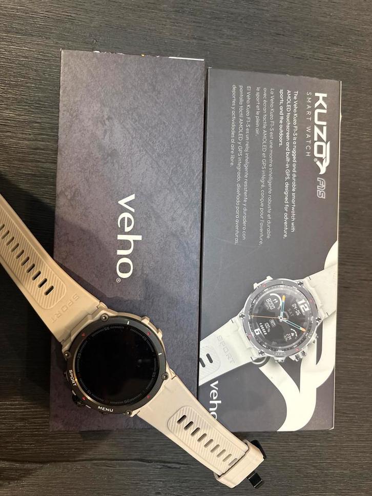 Veho Kuzo F1-S Smartwatch, Sieraden, Tassen en Uiterlijk, Smartwatches, Nieuw, Android, Grijs, Afstand, Waterdicht, Ophalen