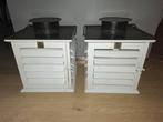 2 stuks witte Riviera Maison windlichten met shutters, Ophalen, Zo goed als nieuw, Overige materialen, Minder dan 25 cm