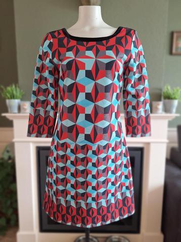 Custo blauw rood grijs fantastische jurk 40 M gratis verz NL beschikbaar voor biedingen