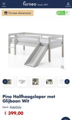 Pino Halfhoogslaper met glijbaan+matras (wit), Huis en Inrichting, Ophalen, Eenpersoons, Zo goed als nieuw, 200 cm