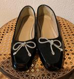 Nieuw! Prachtige lak vegan leren ballerina’s zilver strik 41, Zwart, Nieuw, Onbekend, Ballerina's