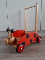 Leuke houten loopwagen - lieveheersbeestje, Ophalen of Verzenden, Gebruikt, Loopvoertuig