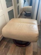 Stressless Voetenbank / Poef, Vierkant, Leer, Ophalen of Verzenden, Zo goed als nieuw