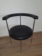 Retro vintage stoel skai rond, Huis en Inrichting, Stoelen, Ophalen, Gebruikt, Eén