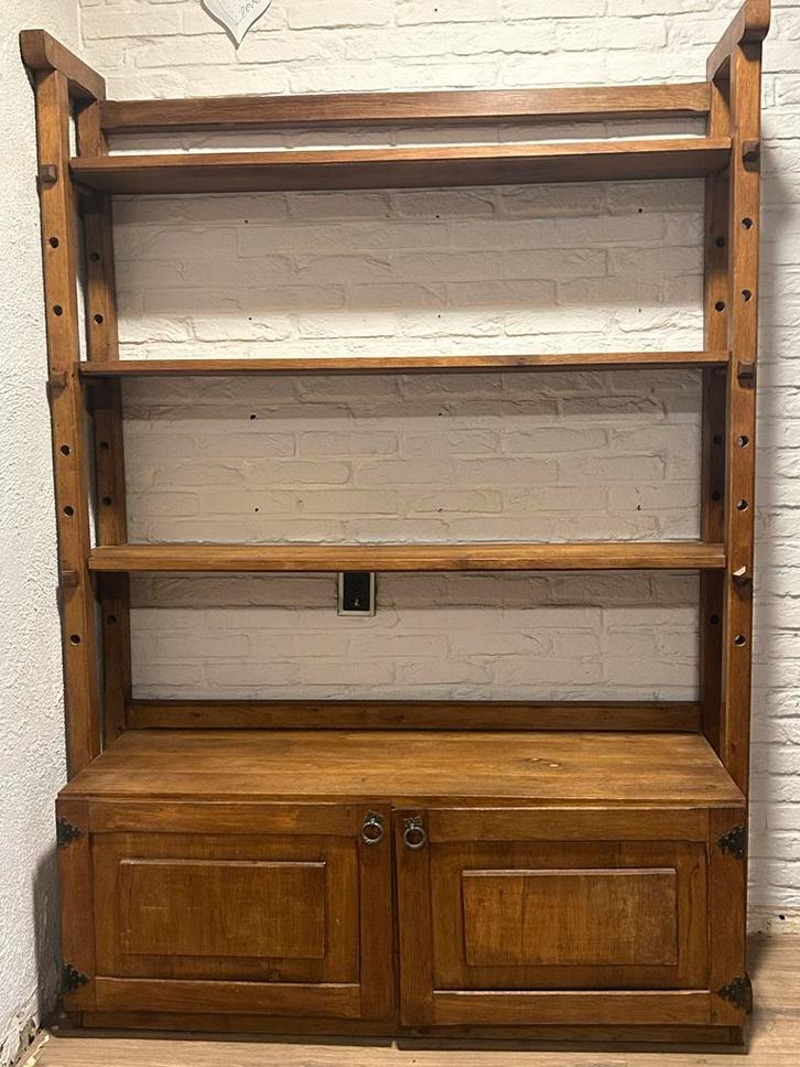 Mooie houten kaaskast met deuren en planken, Huis en Inrichting, Kasten | Boekenkasten, Gebruikt, 100 tot 150 cm, 150 tot 200 cm