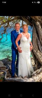 Prachtige Trouwjurk Maat 40/42 incl. schoenen, Ophalen, Trouwjurk, Wit, Zo goed als nieuw