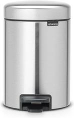 Brabantia pedaalemmer NewIcon Matt Steel, Huis en Inrichting, Woonaccessoires | Prullenbakken, Ophalen of Verzenden, Zo goed als nieuw
