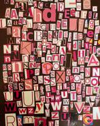 Magazine ransom letters cut-outs roze, Ophalen of Verzenden, Zo goed als nieuw, Overige typen, Overige merken