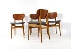 Set 4 vintage eetkamerstoelen stoelen Deens design, Hout, -, -, Ophalen of Verzenden