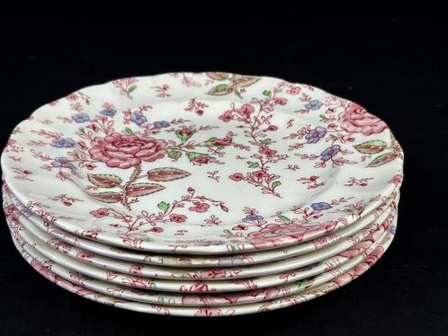 Johnson Bros, Rose Chintz ontbijtborden, Huis en Inrichting, Keuken | Servies, Zo goed als nieuw, Bord(en), Overige stijlen, Ophalen of Verzenden