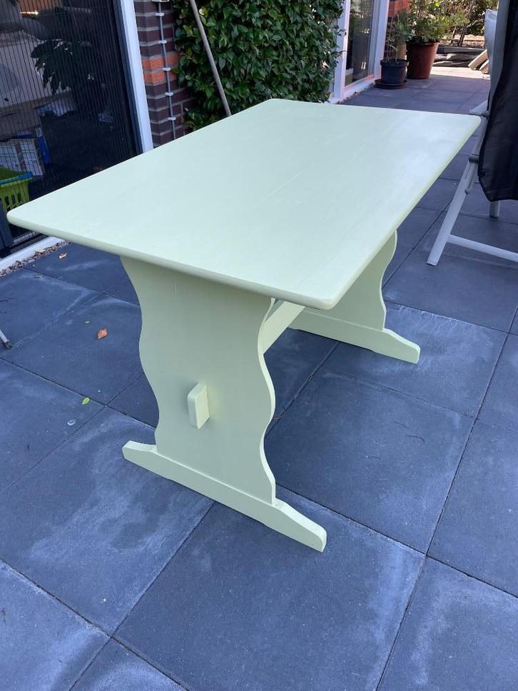houten tafel 4 pers. voor in stacaravan, caravan of theater, Caravans en Kamperen, Kampeermeubelen, Gebruikt, Campingtafel, Ophalen of Verzenden