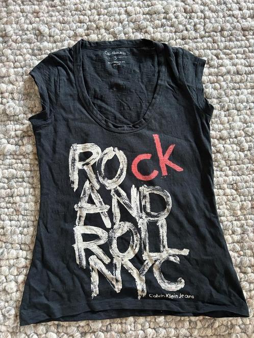 Kastopruiming CALVIN KLEIN Rock shirt 100 % origineel maat S, Kleding | Dames, T-shirts, Zo goed als nieuw, Maat 36 (S), Zwart