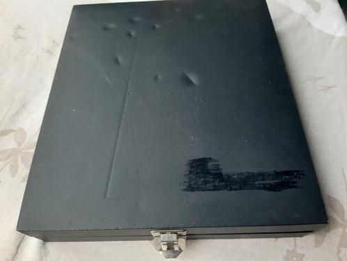 Schaakstukken, Dammen en backgammon, reiskoffertje,, Hobby en Vrije tijd, Gezelschapsspellen | Bordspellen, Gebruikt, Een of twee spelers