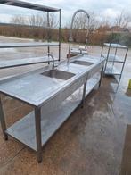 grote RVS spoeltafel, Witgoed en Apparatuur, Fornuizen, Gebruikt, Minder dan 85 cm, 60 cm of meer, Gas